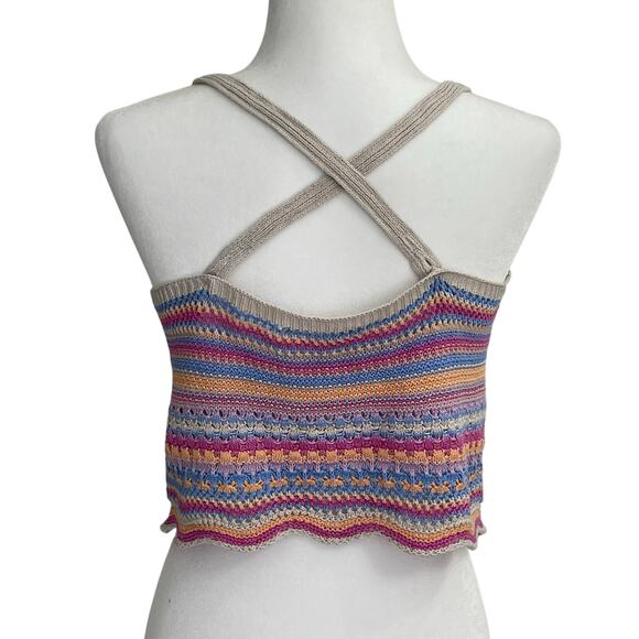 Alter’d State Women’s Women’s Crochet Cropped Tank Top Size Medium - Picture 3 of 9